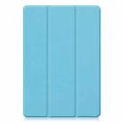 For Xiaomi Pad 5 / 5 Pro Custer Texture Horizontal Flip Leather Case with Three-folding Holder & Sleep / Wake-up Function(Sky Blue) - 2