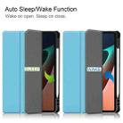 For Xiaomi Pad 5 / 5 Pro Custer Texture Horizontal Flip Leather Case with Three-folding Holder & Sleep / Wake-up Function(Sky Blue) - 7