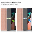 For Xiaomi Pad 5 / 5 Pro Custer Texture Horizontal Flip Leather Case with Three-folding Holder & Sleep / Wake-up Function(Rose Gold) - 7