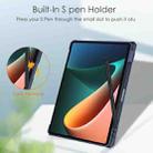 For Xiaomi Pad 5 / 5 Pro Three-fold Transparent TPU Horizontal Flip Leather Case with Pen Slot & Three-fold Holder & Sleep / Wake-up Function(Blue) - 4