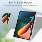 For Xiaomi Pad 5 / 5 Pro Three-fold Transparent TPU Horizontal Flip Leather Case with Pen Slot & Three-fold Holder & Sleep / Wake-up Function(Rose Gold) - 4