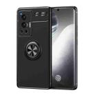 For vivo X70 Pro Metal Ring Holder 360 Degree Rotating TPU Case(Black) - 1