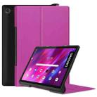 For Lenovo Yoga Tab 11 / YT-J706X Custer Texture Horizontal Flip PU Leather Case with Holder & Sleep / Wake-up Function(Purple) - 1