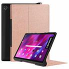 For Lenovo Yoga Tab 11 / YT-J706X Custer Texture Horizontal Flip PU Leather Case with Holder & Sleep / Wake-up Function(Rose Gold) - 1