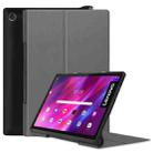 For Lenovo Yoga Tab 11 / YT-J706X Custer Texture Horizontal Flip PU Leather Case with Holder & Sleep / Wake-up Function(Grey) - 1