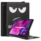 For Lenovo Yoga Tab 11 Custer Texture Coloured Drawing Pattern Horizontal Flip PU Leather Case with Holder & Sleep / Wake-up Function(Big Eyes) - 1