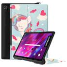 For Lenovo Yoga Tab 11 Custer Texture Coloured Drawing Pattern Horizontal Flip PU Leather Case with Holder & Sleep / Wake-up Function(Unicorn) - 1