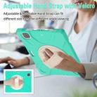 For iPad Pro 12.9 2022 / 2021/ 2020 / 2018  Silicone + PC Protective Tablet Case with Holder & Shoulder Strap(Mint Green) - 7