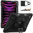For iPad Pro 12.9 2022 / 2021/ 2020 / 2018  Silicone + PC Protective Tablet Case with Holder & Shoulder Strap(Black) - 3
