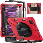 For iPad Pro 12.9 2022 / 2021/ 2020 / 2018  Silicone + PC Protective Tablet Case with Holder & Shoulder Strap(Red) - 2