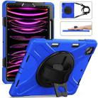 For iPad Pro 12.9 2022 / 2021/ 2020 / 2018  Silicone + PC Protective Tablet Case with Holder & Shoulder Strap(Blue) - 3