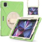 For iPad Pro 12.9 2022 / 2021/ 2020 / 2018  Silicone + PC Protective Tablet Case with Holder & Shoulder Strap(Matcha Green) - 2