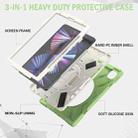For iPad Pro 12.9 2022 / 2021/ 2020 / 2018  Silicone + PC Protective Tablet Case with Holder & Shoulder Strap(Matcha Green) - 4