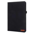 For Xiaomi Pad 5 / 5 Pro Horizontal Flip TPU + Fabric PU Leather Protective Case with Name Card Clip(Black) - 2