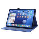 For Xiaomi Pad 5 / 5 Pro Horizontal Flip TPU + Fabric PU Leather Protective Case with Name Card Clip(Dark Blue) - 5