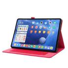 For Xiaomi Pad 5 / 5 Pro Horizontal Flip TPU + Fabric PU Leather Protective Case with Name Card Clip(Red) - 5