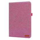 For Xiaomi Pad 5 / 5 Pro Horizontal Flip TPU + Fabric PU Leather Protective Case with Name Card Clip(Rose Red) - 2