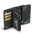 For iPhone 13 mini CaseMe-008 Detachable Multifunctional Horizontal Flip Leather Case with Card Slot & Holder & Zipper Wallet & Photo Frame (Black) - 5