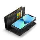 For iPhone 13 mini CaseMe-008 Detachable Multifunctional Horizontal Flip Leather Case with Card Slot & Holder & Zipper Wallet & Photo Frame (Black) - 7