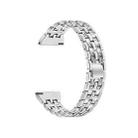 22mm For Samsung Smart Watch Double Rows Diamond Steel Watch Band(Silver) - 1