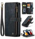For iPhone 13 Pro Max CaseMe-C30 PU + TPU Multifunctional Horizontal Flip Leather Case with Holder & Card Slot & Wallet & Zipper Pocket (Black) - 1