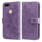 7-petal Flowers Embossing Pattern Horizontal Flip PU Leather Case with Holder & Card Slots & Wallet & Photo Frame For Tecno Pop 2 F / Pop 2 Power(Light Purple) - 1