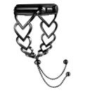 Heart Metal Watch Band For Apple Watch Ultra 49mm&Watch Ultra 2 49mm / Series 9&8&7 45mm / SE 3&SE 2&6&SE&5&4 44mm / 3&2&1 42mm(Black) - 1