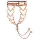 Heart Metal Watch Band For Apple Watch Ultra 49mm / Series 8&7 45mm / SE 2&6&SE&5&4 44mm / 3&2&1 42mm(Rose Gold) - 1