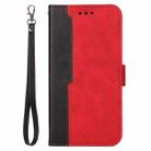 Business Stitching-Color Horizontal Flip PU Leather Case with Holder & Card Slots & Photo Frame For Infinix Hot 9 / Note 7 Lite / X655C / Tecno Camon 15(Red) - 1