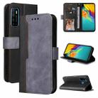 Business Stitching-Color Horizontal Flip PU Leather Case with Holder & Card Slots & Photo Frame For Infinix Hot 9 / Note 7 Lite / X655C / Tecno Camon 15(Gray) - 1