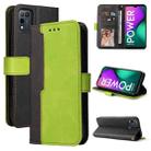 Business Stitching-Color Horizontal Flip PU Leather Case with Holder & Card Slots & Photo Frame For Infinix Smart 5 / Hot 10 Lite / X657(Green) - 1