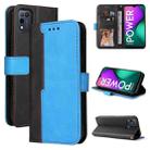 Business Stitching-Color Horizontal Flip PU Leather Case with Holder & Card Slots & Photo Frame For Infinix Smart 5 / Hot 10 Lite / X657(Blue) - 1