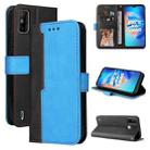 Business Stitching-Color Horizontal Flip PU Leather Case with Holder & Card Slots & Photo Frame For Tecno Spark 6 Go(Blue) - 1