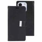 For iPhone 13 GOOSPERY RICH DIARY Crazy Horse Texture Horizontal Flip Leather Case with Holder & Card Slots & Wallet(Black) - 1