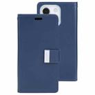 For iPhone 13 mini GOOSPERY RICH DIARY Crazy Horse Texture Horizontal Flip Leather Case with Holder & Card Slots & Wallet (Blue) - 1