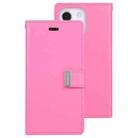 For iPhone 13 mini GOOSPERY RICH DIARY Crazy Horse Texture Horizontal Flip Leather Case with Holder & Card Slots & Wallet (Rose Red) - 1