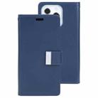 For iPhone 13 Pro GOOSPERY RICH DIARY Crazy Horse Texture Horizontal Flip Leather Case with Holder & Card Slots & Wallet (Blue) - 1