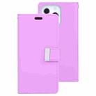 For iPhone 13 Pro GOOSPERY RICH DIARY Crazy Horse Texture Horizontal Flip Leather Case with Holder & Card Slots & Wallet (Purple) - 1