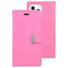 For iPhone 13 Pro GOOSPERY RICH DIARY Crazy Horse Texture Horizontal Flip Leather Case with Holder & Card Slots & Wallet (Rose Red) - 1