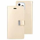 For iPhone 13 Pro GOOSPERY RICH DIARY Crazy Horse Texture Horizontal Flip Leather Case with Holder & Card Slots & Wallet (Gold) - 1