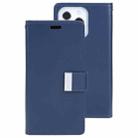 For iPhone 13 GOOSPERY RICH DIARY Crazy Horse Texture Horizontal Flip Leather Case with Holder & Card Slots & Wallet Pro Max(Blue) - 1