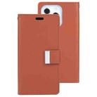 For iPhone 13 GOOSPERY RICH DIARY Crazy Horse Texture Horizontal Flip Leather Case with Holder & Card Slots & Wallet Pro Max(Brown) - 1