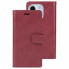For iPhone 13 GOOSPERY MANSOOR Crazy Horse Texture Horizontal Flip Leather Case with Holder & Card Slots & Wallet(Wine Red) - 1