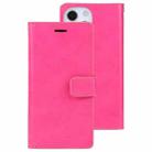 For iPhone 13 GOOSPERY MANSOOR Crazy Horse Texture Horizontal Flip Leather Case with Holder & Card Slots & Wallet(Rose Red) - 1