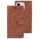 For iPhone 13 mini GOOSPERY MANSOOR Crazy Horse Texture Horizontal Flip Leather Case with Holder & Card Slots & Wallet (Brown) - 1