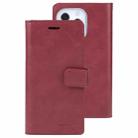 For iPhone 13 Pro GOOSPERY MANSOOR Crazy Horse Texture Horizontal Flip Leather Case with Holder & Card Slots & Wallet (Wine Red) - 1