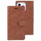 For iPhone 13 Pro Max GOOSPERY MANSOOR Crazy Horse Texture Horizontal Flip Leather Case with Holder & Card Slots & Wallet (Brown) - 1