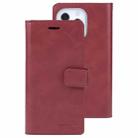 For iPhone 13 Pro Max GOOSPERY MANSOOR Crazy Horse Texture Horizontal Flip Leather Case with Holder & Card Slots & Wallet (Wine Red) - 1