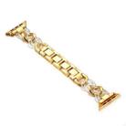 Cowboy Chain + Resin Metal Watch Band For Apple Watch Series 8&7 41mm / SE 2&6&SE&5&4 40mm / 3&2&1 38mm(Gold+Transparent) - 1