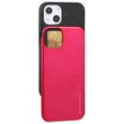 For iPhone 13 GOOSPERY SKY SLIDE BUMPER TPU + PC Sliding Back Cover Protective Case with Card Slot(Rose Red) - 1